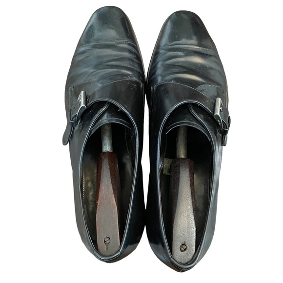 Prada Milano Men's Adjustable monk Strap Black Leather Dress Shoe Size 11 - Picture 4 of 10